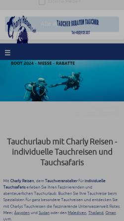 Vorschau der mobilen Webseite www.tauch-safari.de, Tauchsafaris weltweit