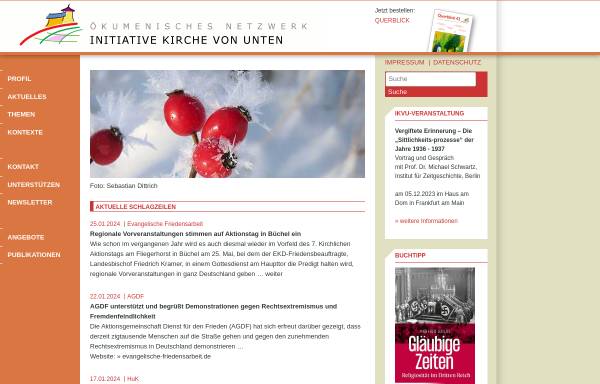 Vorschau von www.kirche-von-unten.de, Initiative Kirche von unten (IKvu)