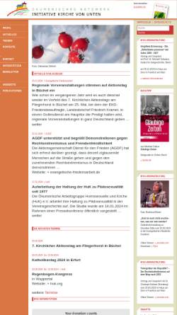Vorschau der mobilen Webseite www.kirche-von-unten.de, Initiative Kirche von unten (IKvu)