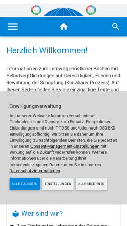 Vorschau der mobilen Webseite www.ecunet.de, Ökumenischer Informationsdienst Ecunet