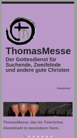 Vorschau der mobilen Webseite www.thomasmesse.org, ThomasMesse