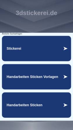 Vorschau der mobilen Webseite www.3dstickerei.de, Ideen Lädchen