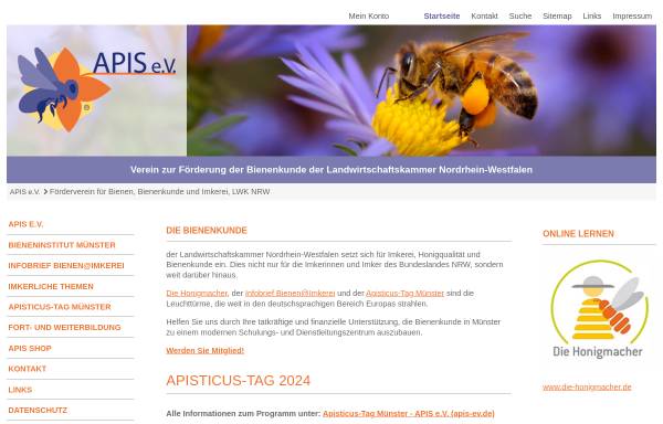 Apis e.V. Verein zur Förderung der Bienenkunde der Landwirtschaftskammer Nordrhein-Westfalen