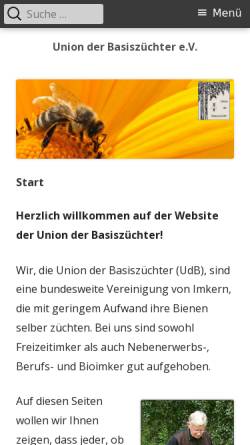 Vorschau der mobilen Webseite basiszuechter.de, Union der Basiszüchter e.V.