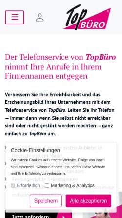 Vorschau der mobilen Webseite www.topbuero.de, TopBüro, Inhaber: Gregor Schröder