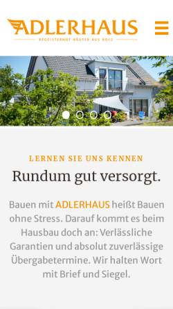 Vorschau der mobilen Webseite www.adlerhaus.de, Adlerhaus GmbH