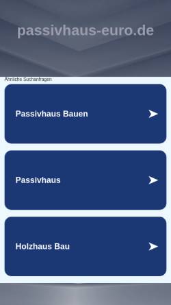 Vorschau der mobilen Webseite www.passivhaus-euro.de, PAB Passivhaus GmbH