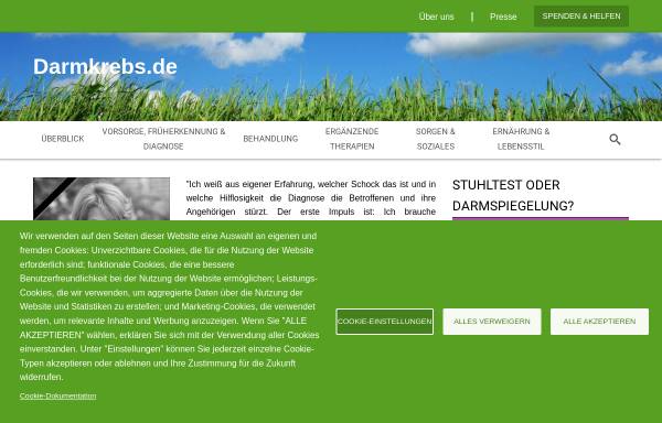 Vorschau von www.darmkrebs.de, Darmkrebs.de