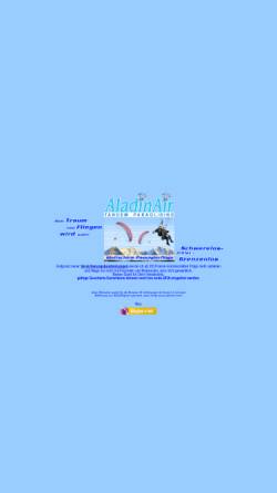 Vorschau der mobilen Webseite www.aladinair.ch, AladinAir - Alain Winkler