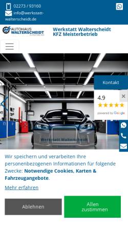 Vorschau der mobilen Webseite www.motoo-walterscheidt.de, Karl Walterscheidt GmbH & Co. KG
