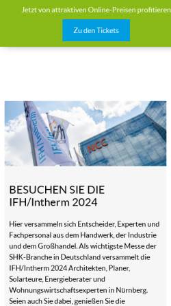 Vorschau der mobilen Webseite www.ifh-intherm.de, IFH / Intherm