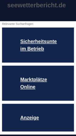 Vorschau der mobilen Webseite www.seewetterbericht.de, P & B Informationsdienste GbR