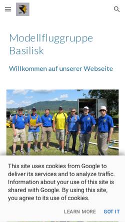Vorschau der mobilen Webseite sites.google.com, MG Basilisk Basel