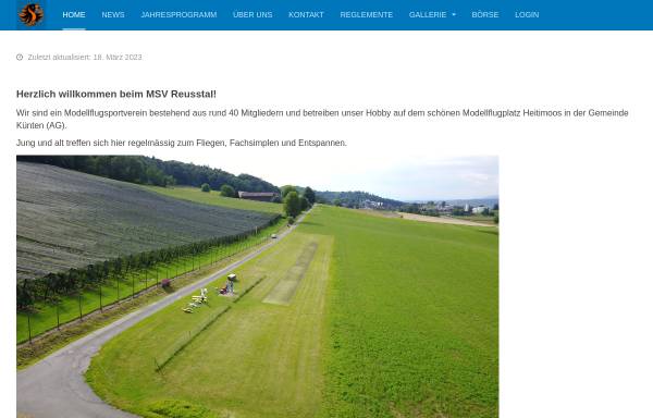 Vorschau von www.msv-reusstal.ch, Modellflugsportverein Reusstal, Kuenten