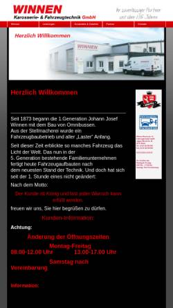 Vorschau der mobilen Webseite www.winnen-polch.de, Winnen Karosserie- und Fahrzeugtechnik GmbH
