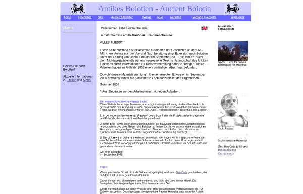 Vorschau von www.antikesboiotien.uni-muenchen.de, Antikes Boiotien