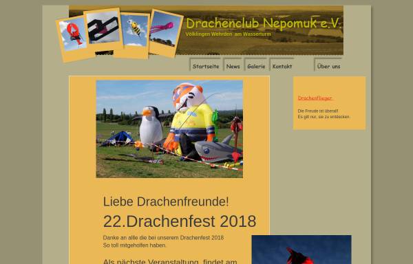 Vorschau von www.dc-nepomuk-vk.de, Drachenclub Nepomuk