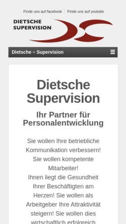 Vorschau der mobilen Webseite www.dietsche-supervision.de, IKS GbR
