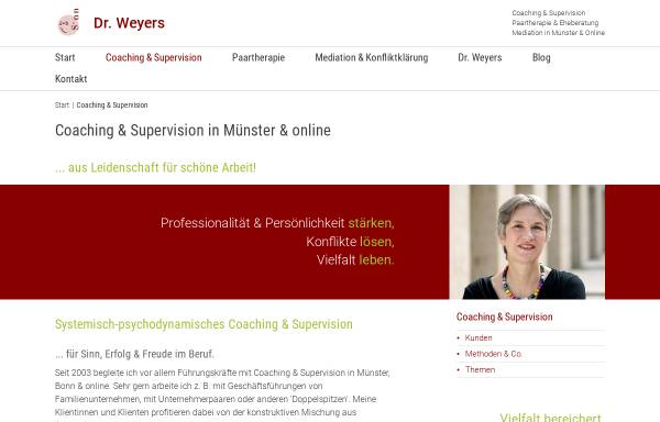 Vorschau von coaching-supervision.drweyers.de, Dr. Dorle Weyers, Coaching & Supervision