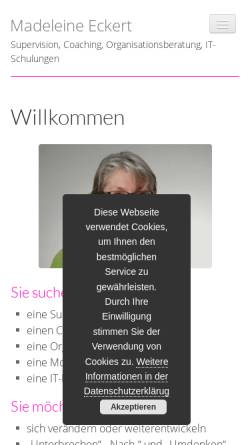 Vorschau der mobilen Webseite fadenpfad.ch, Madeleine Eckert