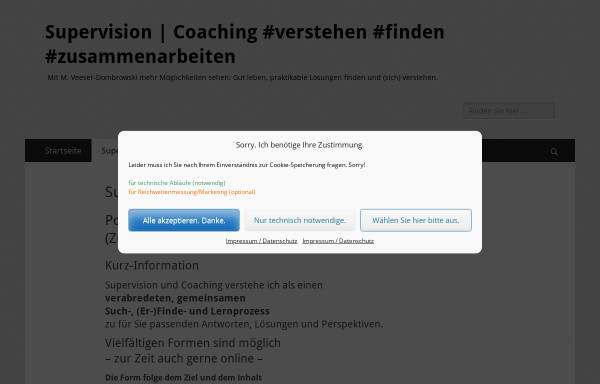 Vorschau von www.veeser-dombrowski.de, Michael Veeser-Dombrowski - Supervision und Coaching
