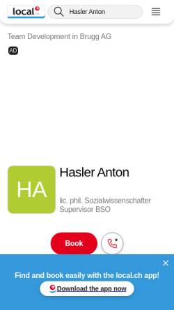 Vorschau der mobilen Webseite yellow.local.ch, Reflex - Anton Hasler