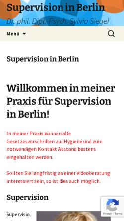 Vorschau der mobilen Webseite www.supervision-berlin-siegel.de, Sylvia Siegel