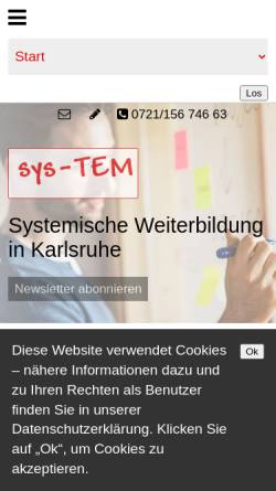 Vorschau der mobilen Webseite www.systemiker.eu, SysTEM - Systemisches Institut - Dieter Salomon