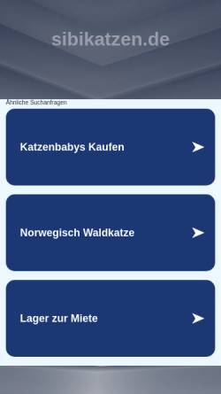 Vorschau der mobilen Webseite www.sibikatzen.de, Von der Jägermühle
