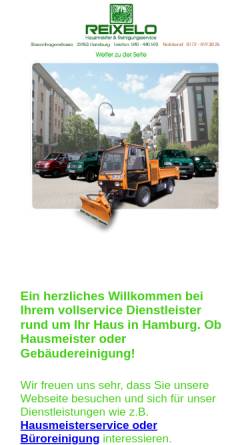 Vorschau der mobilen Webseite www.reixelo.de, Reixelo Hausmeister- und Reinigungsservice