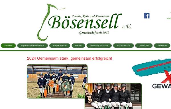 Vorschau von www.reitverein-boesensell.de, Reit- und Fahrverein Senden e.V.