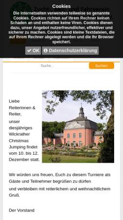 Vorschau der mobilen Webseite zrfv-wickrath.de, Zucht-, Reit- und Fahrverein Wickrath und Umgebung e.V.