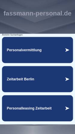 Vorschau der mobilen Webseite www.fassmann-personal.de, Fassmann Personal-Service