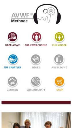Vorschau der mobilen Webseite www.avwf.de, AVWF-Methode
