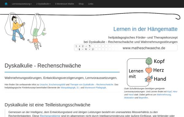 Vorschau von www.matheschwaeche.de, Lern- und Förderstudio Ludewig