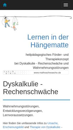 Vorschau der mobilen Webseite www.matheschwaeche.de, Lern- und Förderstudio Ludewig