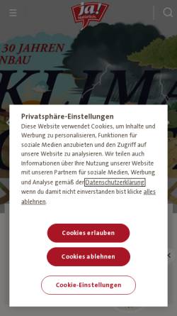 Vorschau der mobilen Webseite www.janatuerlich.at, Ja! Natürlich