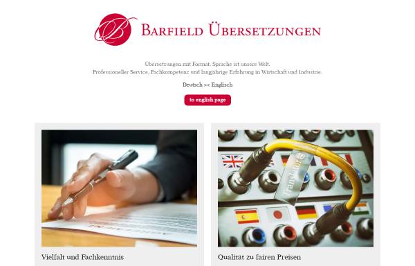 Vorschau von www.barfield.de, Barfield Übersetzungen