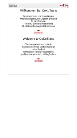 Vorschau der mobilen Webseite www.cokotrans.de, CoKoTrans Translation Service