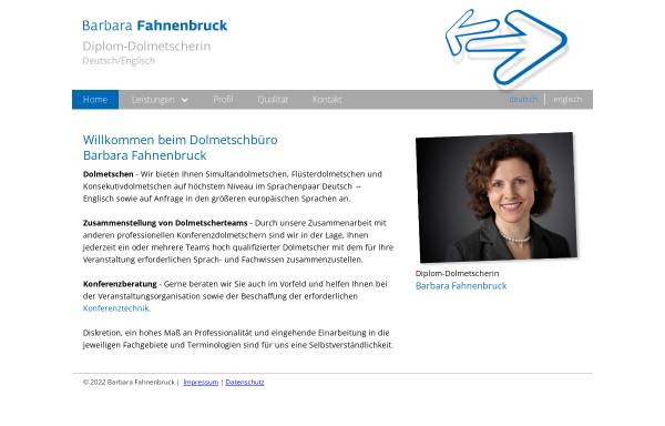 Vorschau von www.dolmetschbuero-fahnenbruck.de, Dolmetschbüro Barbara Fahnenbruck