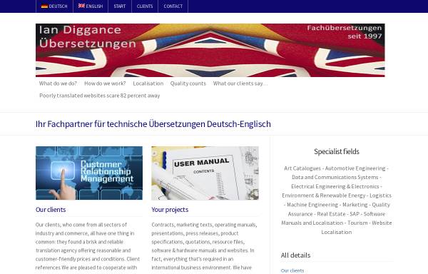 Vorschau von www.interpres.de, Ian Diggance Übersetzungen