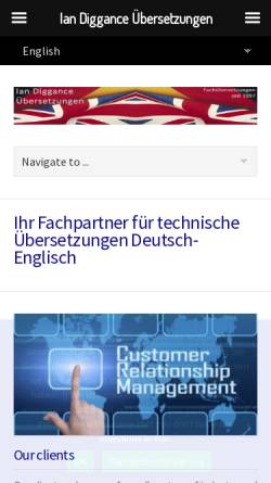 Vorschau der mobilen Webseite www.interpres.de, Ian Diggance Übersetzungen