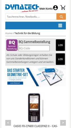 Vorschau der mobilen Webseite www.dynatech.de, Dynatech