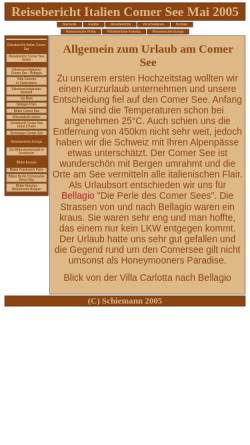 Vorschau der mobilen Webseite www.schiemann-web.de, Comer See [Katja & Thorsten Schiemann]