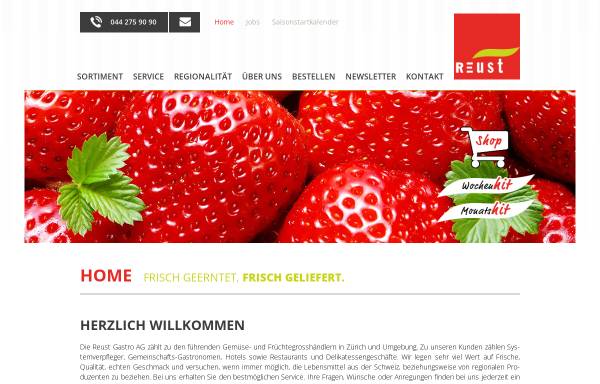 Vorschau von www.reust.ch, Reust Gastro AG