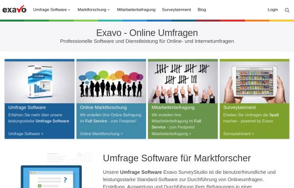 Vorschau von www.exavo.de, Exavo GmbH, SurveyStudio