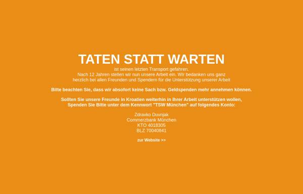 Vorschau von www.tatenstattwarten.de, Evangelische Jugend München - Taten statt Warten