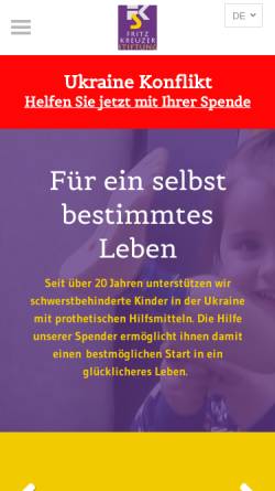Vorschau der mobilen Webseite www.fritz-kreuzer-stiftung.de, Fritz-Kreuzer-Stiftung