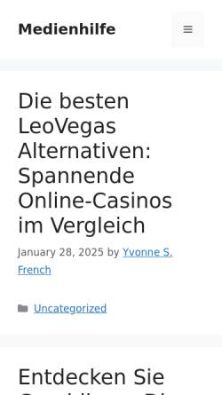 Vorschau der mobilen Webseite www.medienhilfe.ch, Medienhilfe Ex-Jugoslawien