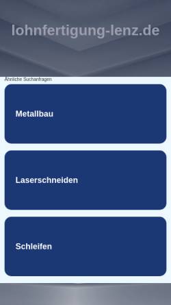 Vorschau der mobilen Webseite lohnfertigung-lenz.de, Lohnfertigung Lenz, Inh. Michael Lenz